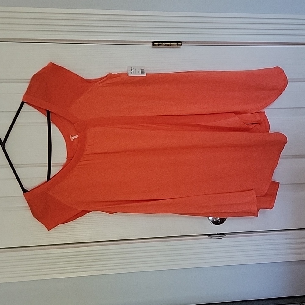 FREE PEOPLE NEW SHIRT TOP ORANGE XS BOHO OVERSIZED